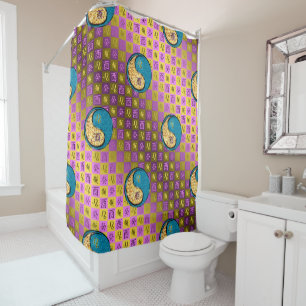 Leo & Water Rooster Shower Curtain