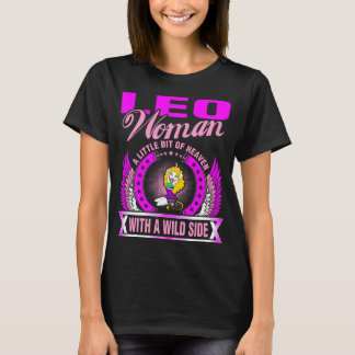 Leo Woman A Little Bit of Heaven With A Wild Side T-Shirt