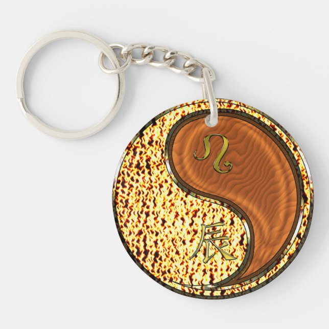 Leo & Wood Dragon Key Ring (Front)