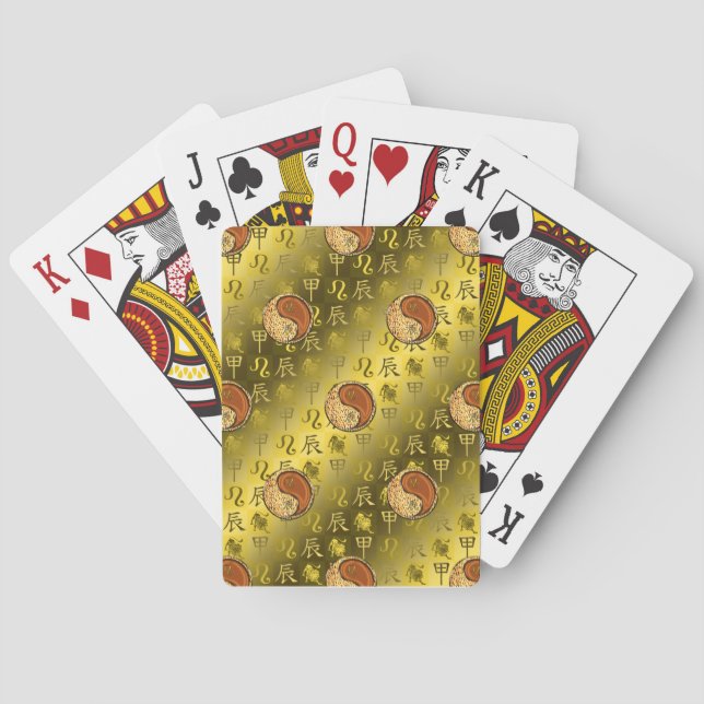 Leo & Wood Dragon Playing Cards (Back)