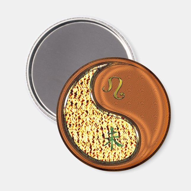 Leo & Wood Goat Magnet (Front/Back)