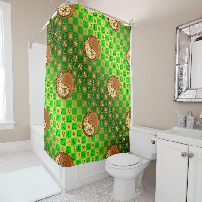 Leo & Wood Goat Shower Curtain (In Situ)