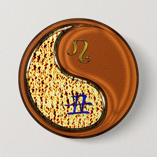 Leo & Wood Ox 7.5 Cm Round Badge (Front)