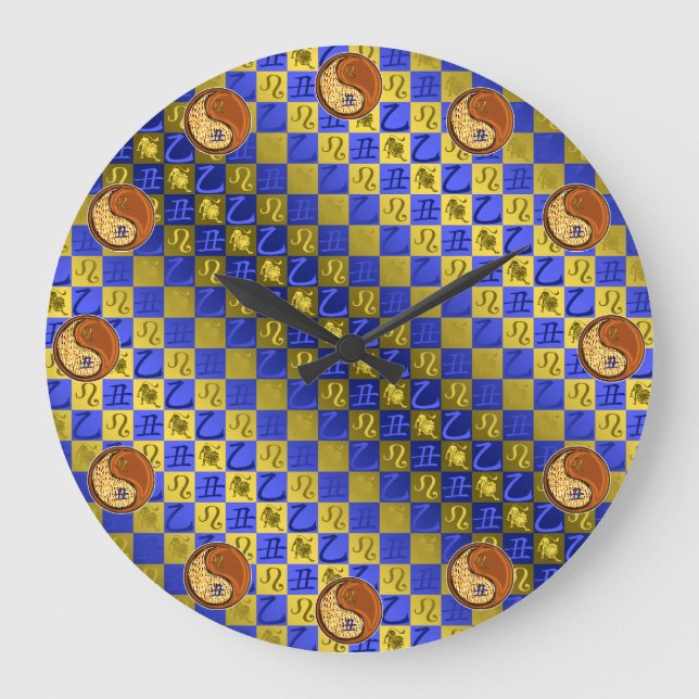 Leo & Wood Ox Large Clock (Front)