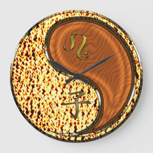 Leo & Wood Rat Large Clock
