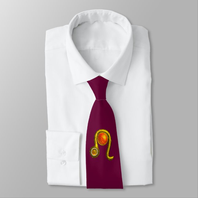 LEO, Yellow Topaz and Gold Tie (Tied)