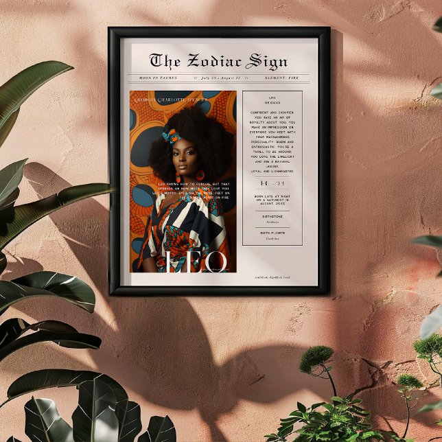 Leo | Zodiac Astrology Photo Newspaper Poster (Creator Uploaded)