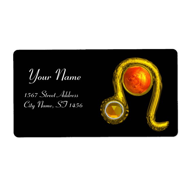 LEO ZODIAC BIRTHDAY JEWEL YELLOW TOPAZ Gold (Front)