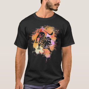 Leo Zodiac Birthday Watersplash Leo Horoscope Sig T-Shirt