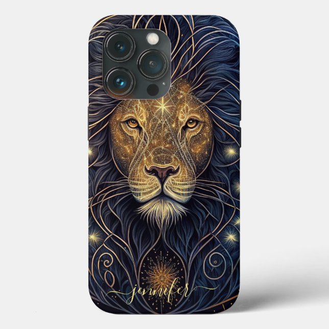 Leo zodiac black and gold Case-Mate iPhone case (Back)