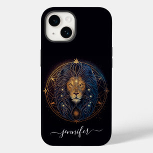 Leo zodiac black and gold Case-Mate iPhone case