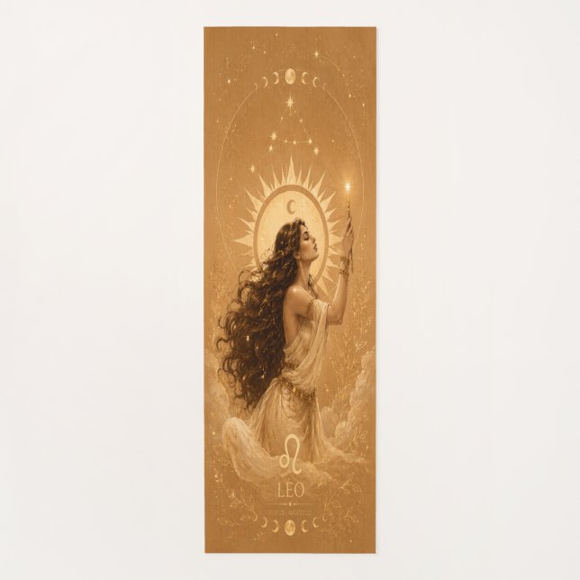 Leo Zodiac Celestial Yoga Mat (Front)