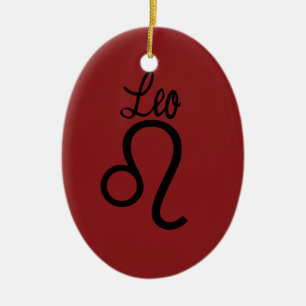 Leo Zodiac Ceramic Tree Decoration
