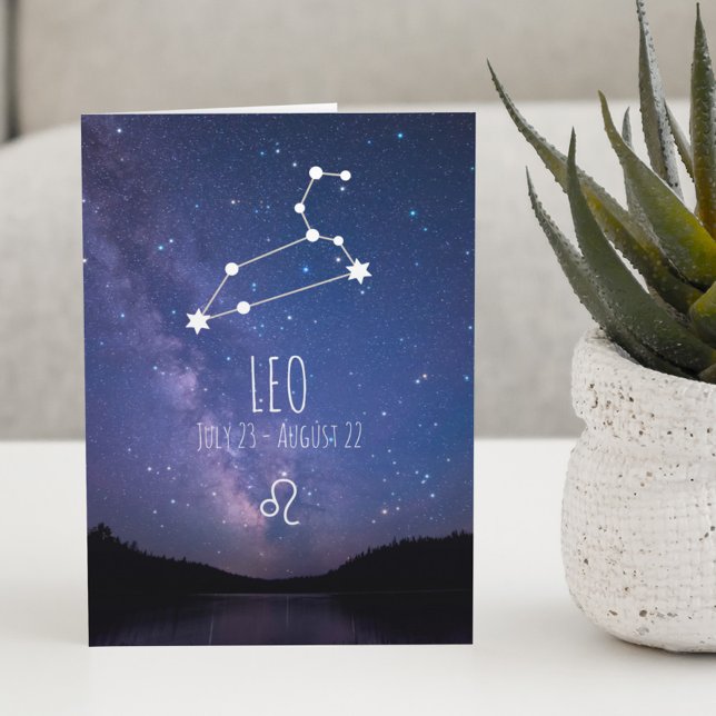 Leo Zodiac Constellation | Astrology Birthday Card (Creator Uploaded)