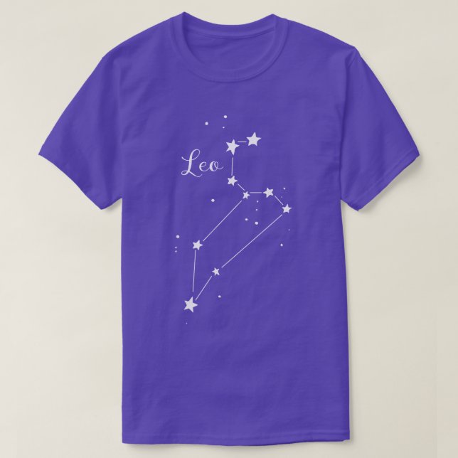 Leo Zodiac Constellation T-shirt (Design Front)