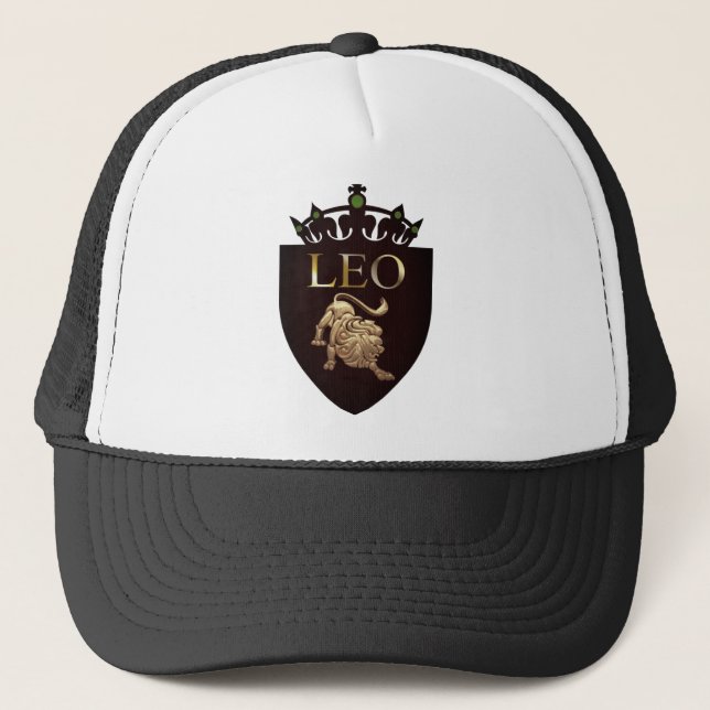Leo Zodiac Custom Trucker Hat (Front)