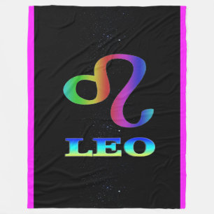 Leo Zodiac Fleece Blanket