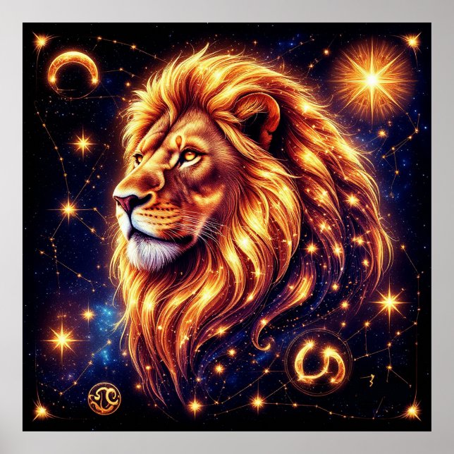 Leo Zodiac Gift For Powerful Fire Energy Poster (Front)