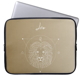 Leo zodiac horoscope star sign gradient laptop sleeve