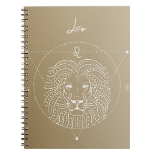 Leo zodiac horoscope star sign gradient notebook