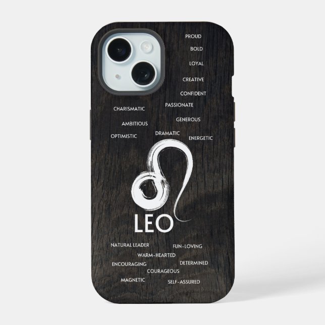 Leo Zodiac Horoscope Traits Guys iPhone 15 Case (Back)
