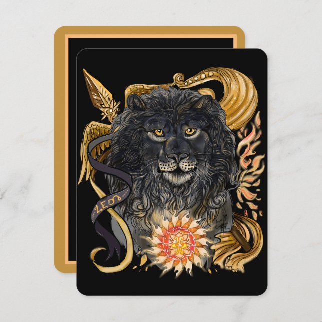 Leo Zodiac Invitation (Front/Back)