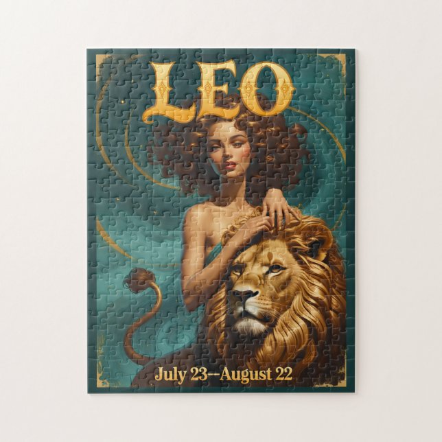Leo Zodiac Jigsaw July/August Lion Gift Puzzle (Vertical)