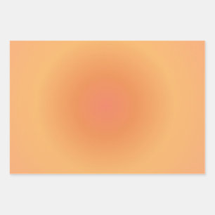 Leo Zodiac, Leo Aura Orange Gradient Wrapping Paper Sheet