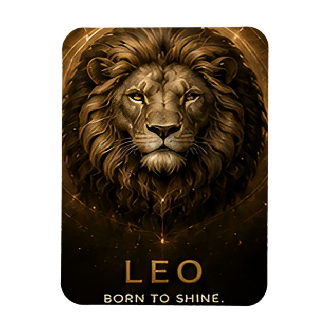 Leo Zodiac Lion Celestial Astrology Symbol Magnet (Vertical)