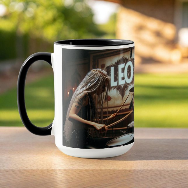 Leo Zodiac Musician Drums Mug (Creator Uploaded)