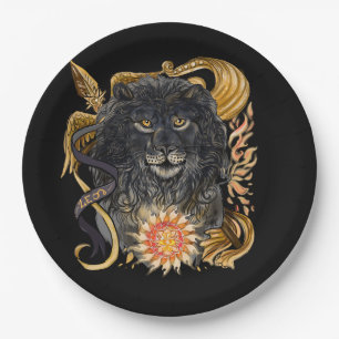 Leo~zodiac Paper Plate