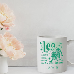 Leo Zodiac Personalised Traits Horoscope    Coffee Mug