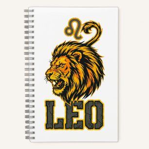 Leo Zodiac Sign Golden Crown Vanguard Notebook