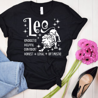 Leo Zodiac Sign Horoscope Personality Traits T-Shirt