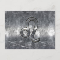 Leo Zodiac Sign in Grunge Distressed Decor