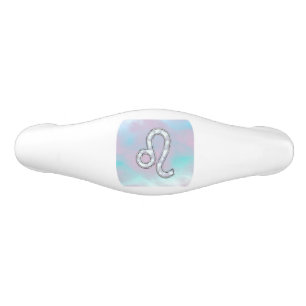 Leo Zodiac Sign in Mother of Pearl Style Print Ceramic Drawer Pull