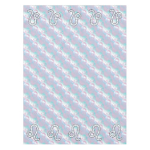 Leo Zodiac Sign in Mother of Pearl Style Print Tablecloth