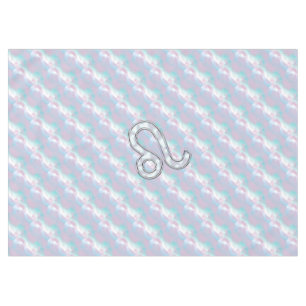 Leo Zodiac Sign in Mother of Pearl Style Print Tablecloth