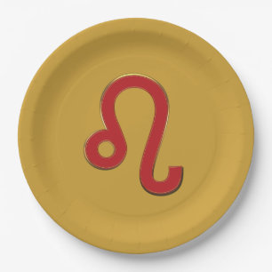LEO Zodiac Sign July August Astrology Birthday Paper Plate
