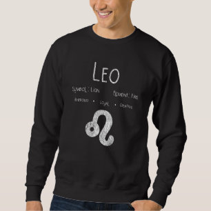 Leo Zodiac Sign Lion Fire Astrology Birthday Gift Sweatshirt