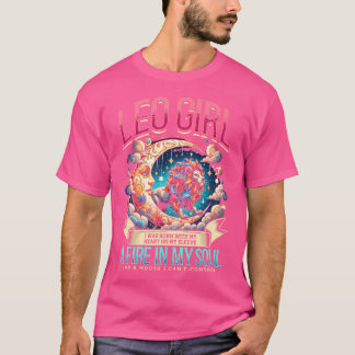 Leo Zodiac Sign Moon Astrology Star Sign Leo Girl T-Shirt