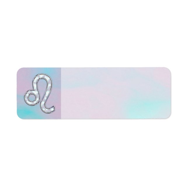 Leo Zodiac Sign on Pastels Nacre Style Print (Front)