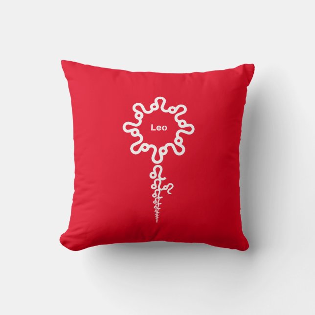 Leo Zodiac Sign Pillow (Front)