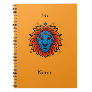 Leo Zodiac Sign Pop Art - Retro Lion Illustration Notebook