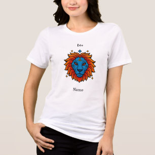 Leo Zodiac Sign Pop Art - Retro Lion Illustration Tri-Blend Shirt