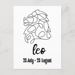 Leo, Zodiac Sign Postcard