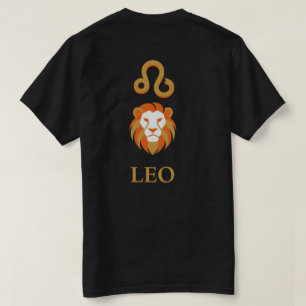 Leo Zodiac Sign Regal Gold Minimalist T-Shirt
