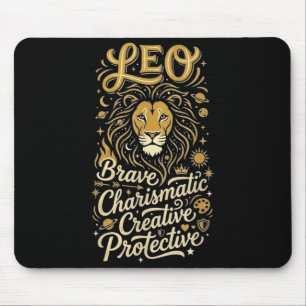 Leo Zodiac Sign Star Signs Birthday Horoscope Mouse Pad