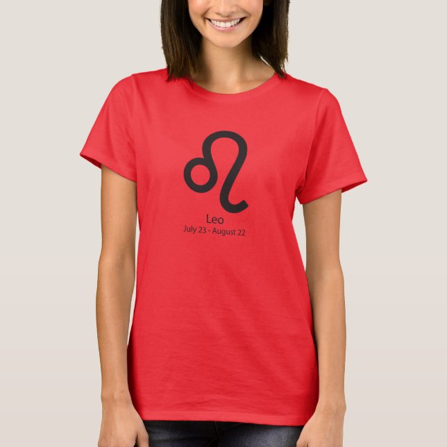 Leo Zodiac sign T-Shirt (Front)
