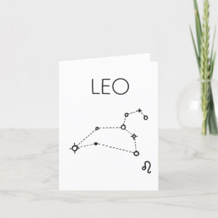 LEO zodiac star constellation blank card